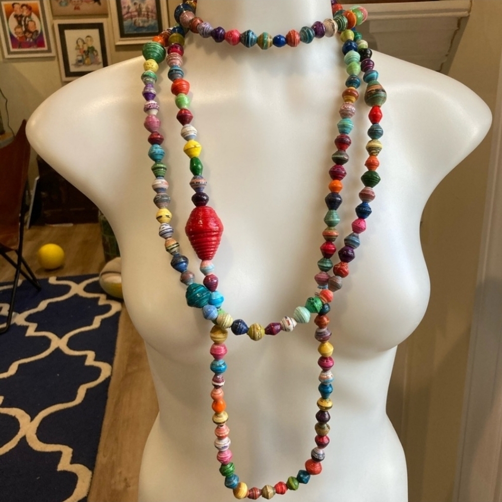 Noonday Paper bead necklace